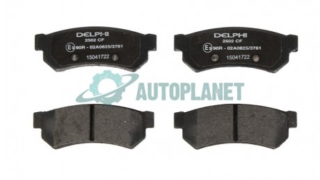 Комплект гальмівних колодок з 4 шт. дисків Delphi LP2502 (фото 1)