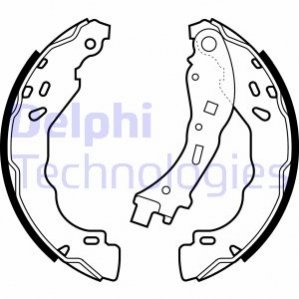 Тормозные колодки, барабанные Delphi LS2065