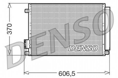 Конденсатор кондиціонера FIAT/FORD 500/Ka "09,1,4 "07>> DENSO DCN09045