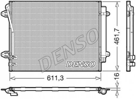 Конденсатор кондиционера VW CC/Passat "1,4-3,6 "05-16 DENSO DCN32012 (фото 1)