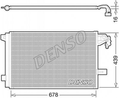 Радиатор кондиционера (Конденсатор) DENSO DCN32063 (фото 1)