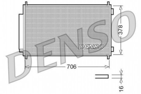 Конденсатор кондиціонера HONDA CR-V "2,0-2,4 "07>> DENSO DCN40002