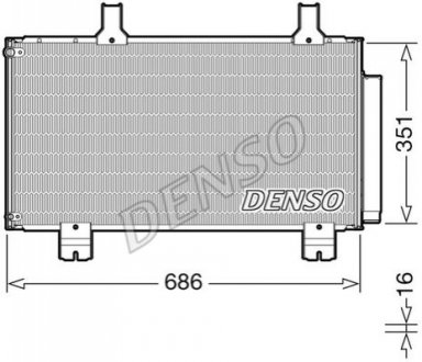 Конденсатор кондиціонера HONDA Accord VIII "08>> DENSO DCN40028 (фото 1)