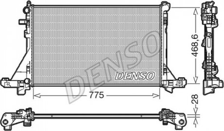 Радиатор NISSAN/OPEL/RENAULT NV400/Movano/Master "10>> - снят с производства DENSO DRM23112 (фото 1)