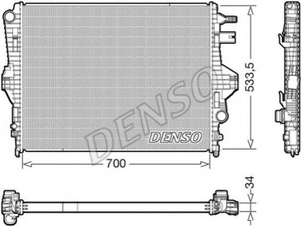 Радиатор PORSCHE/VW Cayenne/Touareg \'\'3,0-3,6 "10-18 DENSO DRM32050 (фото 1)