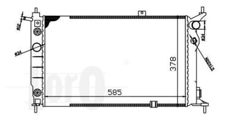 Радіатор охолодження двигуна ASTRA F 1.4 (AC+) 91- DEPO 037-017-0007