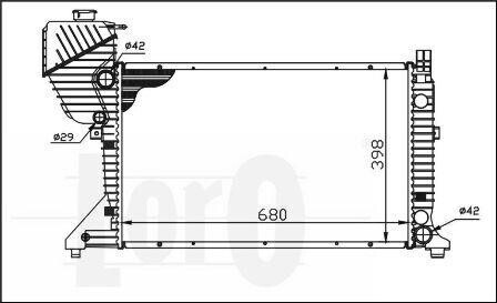 Радіатор охолодження двигуна Sprinter ОМ611-612 00-06 DEPO 054-017-0007