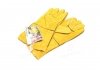 Перчатки спилковые, желтые, с подкладкой, манжет крага, 36 см размер 10 DOLONI 4507 (фото 2)