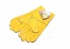 Перчатки спилковые, желтые, с подкладкой, манжет крага, 36 см размер 10 DOLONI 4507 (фото 4)