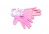 Перчатки трикотаж розовые, полиэстер, манжет вязаный, гладкий, розовый размер 7 DOLONI 4591 (фото 1)