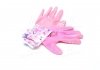 Перчатки трикотаж розовые, полиэстер, манжет вязаный, гладкий, розовый размер 7 DOLONI 4591 (фото 2)