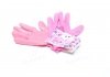 Перчатки трикотаж розовые, полиэстер, манжет вязаный, гладкий, розовый размер 7 DOLONI 4591 (фото 3)