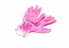 Рукавички трикотаж рожеві, поліестер, в\'язаний манжет, гладкий, рожевий розмір 8 DOLONI 4592 (фото 2)