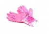 Рукавички трикотаж рожеві, поліестер, в\'язаний манжет, гладкий, рожевий розмір 8 DOLONI 4592 (фото 3)