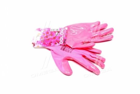 Перчатки трикотаж розовые, полиэстер, манжет вязаный, гладкий, розовый размер 8 DOLONI 4592 (фото 1)