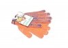 Перчатки с ПВХ рисунком натуральный оранжевый / синий40 / 60 10 класс размер 10 DOLONI 526 (фото 1)