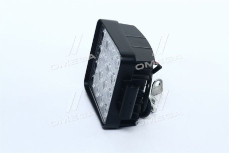 Фара LED прямокутна 48W, 16 ламп, 110 * 164мм, широкий промінь <ДК> Дорожня-карта DK B2-48W-A FL (фото 1)