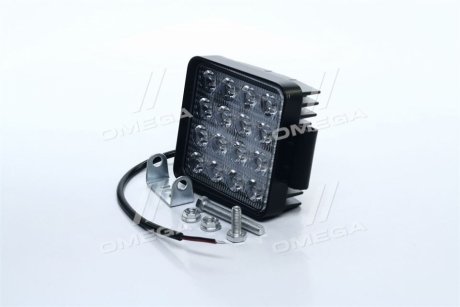 Фара LED прямоугольная 48W, 16 ламп, 110*110мм, узкий луч <ДК> Дорожня-карта DK B2-48W-A SL (фото 1)