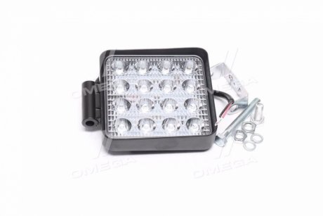 Фара LED прямокутна 48W, 16 ламп, 110*128мм СТАНДАРТ <ДК> Дорожня-карта DK B2-48W-STD