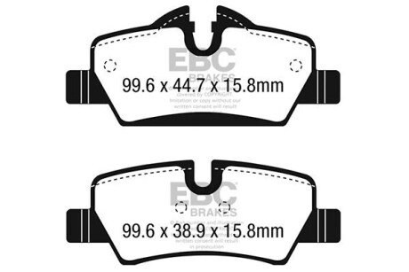 Гальмівні колодки, комплект EBC DP42228R