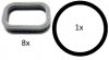 Комплект прокладок впускного колектора Ford Transit 2.0/2.4 DI 00-06 052.110
