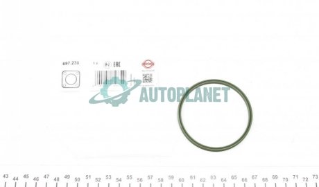 Прокладка патрубка интеркулера уплотнительная VW T5 (67.9mm) ELRING 697.230 (фото 1)