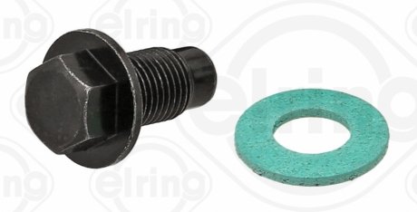 Болт зливу оливи + шайба Toyota Yaris/Citroen C1/Peugeot 107/108 1.0-1.33 02- (M12x1.25) ELRING 877.960 (фото 1)