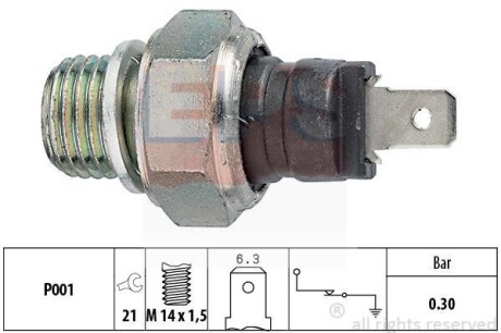 FIAT датчик тиску мастила Alfa Romeo 155,Croma,Ducato,Fiorino,panda,Tempra,Iveco Daily,VW LT28-46 EPS 1.800.000