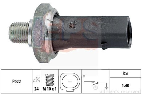 Датчик тиску масла (1.2 bar) Ford Galaxy 2.8 95-, VW 1.6-4.2 06A 919 081A/D/E EPS 1.800.135