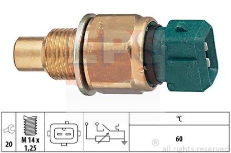 PEUGEOT датчик температури води Boxer 2,5TD -02, CITROEN Jumper 2,5TD. EPS 1.830.560