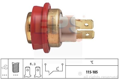 Температурний датчик включення вентилятора радіатора ROVER EPS 1.850.143