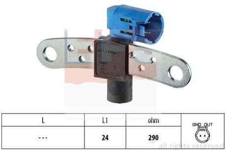 Датчик положення коленвала Renault Modus/Clio 05- DACIA Logan 04- EPS 1.953.543