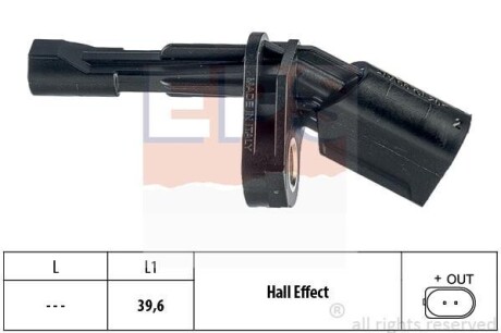 Датчик ABS VAG Octavia/Golf/Passat 99- задн. правий EPS 1.960.008