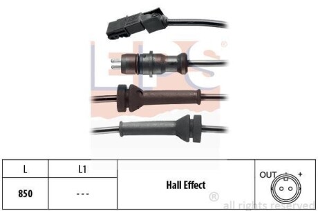 Датчик ABS (задній) Renault Megane II/Scenic II 1.4-2.0 02- EPS 1.960.052