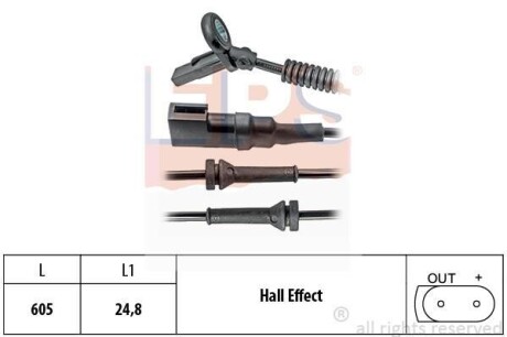 Датчик ABS (передній) Ford Connect 1.8/1.8 TDCI 02-13 EPS 1.960.152