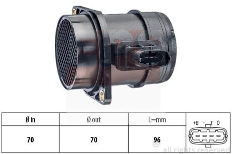 Витратомір повітря Fiat 1.3-1.9JTD EPS 1.991.299