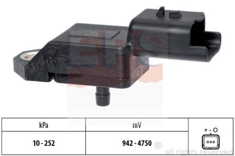 CITROEN датчик тиску, система уприскування C1/2/3/5,Jumpy,Nemo,Fiat,Ford Fiesta VI,Fusion,Peugeot,Toyota EPS 1.993.113