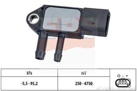 Датчик тиску випускних газів VW Jetta V,Touareg 2.5TDI/Audi Q7 3.0-6.0TDI 09-> EPS 1.993.263