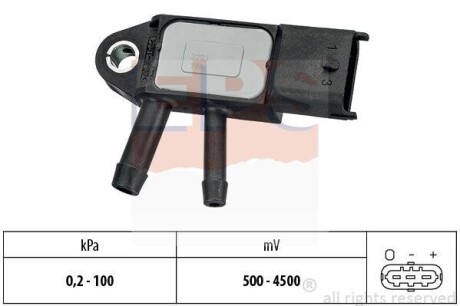 NISSAN датчик тиску повітря Qashqai,NV200,X-Trail,Note,DB W176/246,Opel Vivaro,Movano,Renault Kangoo,Megane,Trafic III,Volvo 07- EPS 1.993.291 (фото 1)