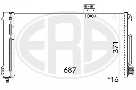 Радиатор кондиционера ERA 667050 (фото 1)