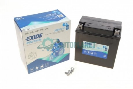 Стартерна батарея (акумулятор) EXIDE AGM12-9 (фото 1)