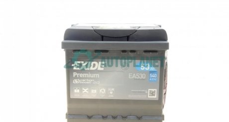 Акумулятор 53Ah-12v PREMIUM (207х175х190), R, EN540 EXIDE EA530 (фото 1)
