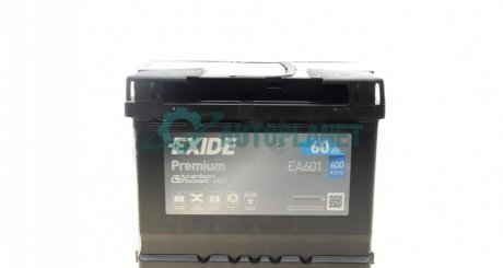 Акумуляторна батарея 60Ah/600A (242x175x190/+L/B13) Premium EXIDE EA601