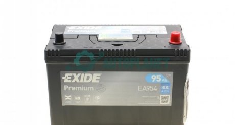 Акумуляторна батарея 95Ah/800A (306x173x222/+R/B01) Premium Азія EXIDE EA954 (фото 1)