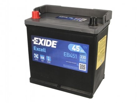 Стартерна батарея (акумулятор) EXIDE EB451 (фото 1)