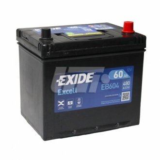 Акумуляторна батарея 60Ah/480A (230x173x222/+R/B01) Excell Азія EXIDE EB604