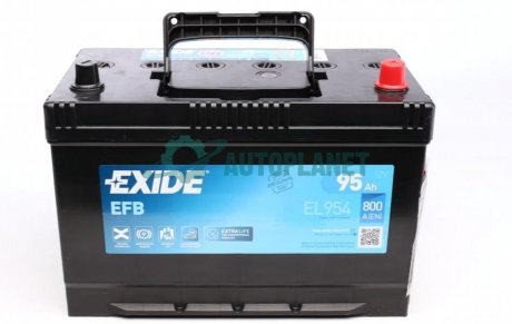 Акумуляторна батарея 95Ah/800A (306x173x222/+R/B01) (Start-Stop EFB) Азія EXIDE EL954