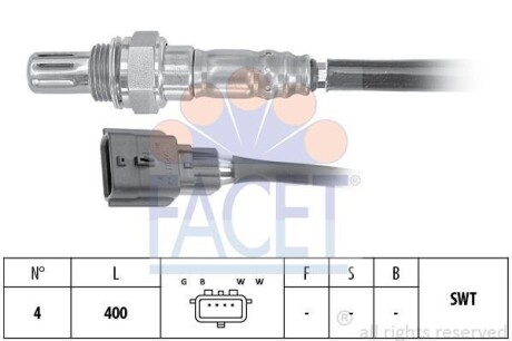 Датчик кисню (лямбда-зонд) Renault Logan II (16-) 1.0 Sce 75 (10.8225) FACET 108225