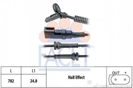 Датчик ABS Ford FIESTA V 1.25-2.0ST 01- передний Л/Пр FACET 21.0024