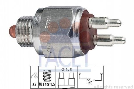 1 860 036 Включатель сигнала з/хода FACET 7.6036 (фото 1)